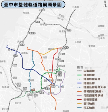 台中國際機場將串聯市區、屯區捷運橘線規劃26站、橫跨9區打造中台灣軌道新骨幹