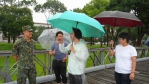 立法委員何欣純防範巴威颱風強降雨   赴太平車籠埔光隆營區滯洪池關切