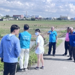 梧棲大排閘門未防漲潮致海水倒灌二期新稻慘遭海水淹沒