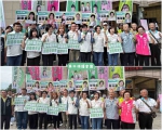 吳中源率先完成下屆台中市議員選舉登記並與綠營議員一起造勢