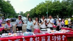 千人拉筋迎18週年 民進黨台中市長候選人、立法委員何欣純:讓長輩健康、快樂、一起慢老