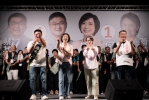 民進黨台中市議員施志昌大甲競總成立湧入三千人 副總統蕭美琴、立法院民進黨黨團總召蔡其昌、民進黨台中市長候選人何欣純齊聚力挺  喊出「翻轉海線」